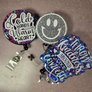 Glittery Badge Reels